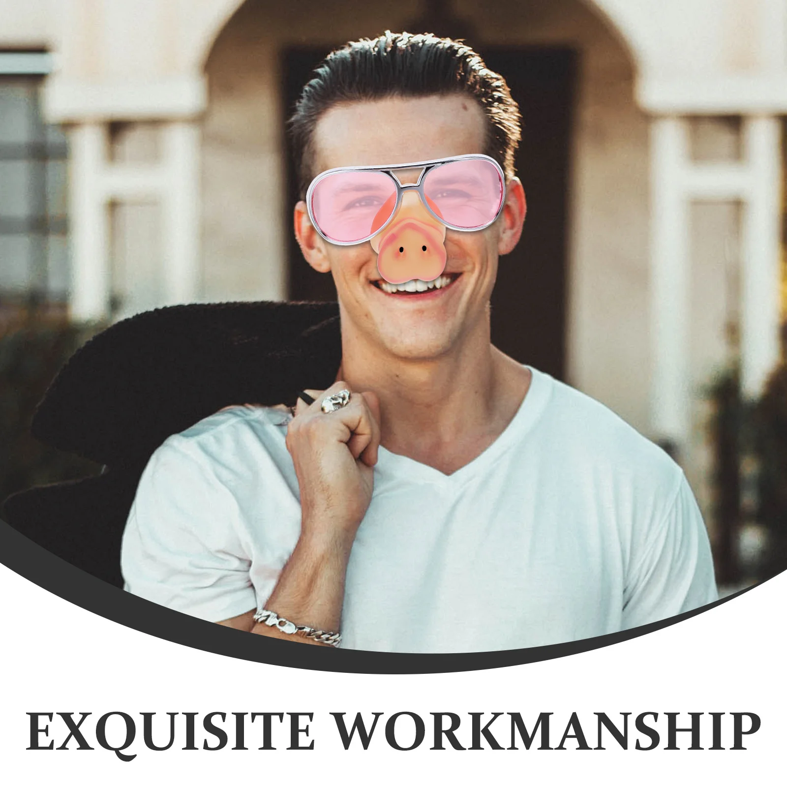 Gafas de sol con nariz de cerdo, accesorios divertidos para fiesta para adultos, disfraz de Halloween, regalos de Navidad y Carnaval, duraderos que no se decoloran