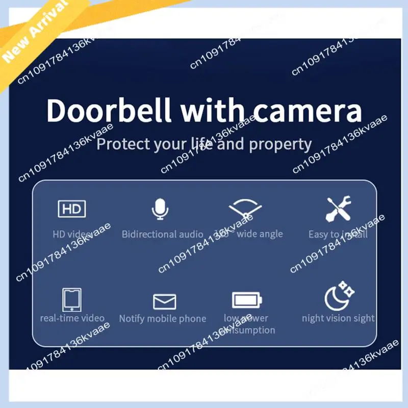 M01K WIFI Doorbell Camera With 125° Wide Angle HD Video Night Vision Supports Cloud Storage