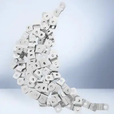 

120Pcs Angle Brackets Simple Design Durable Photo Frame Fasteners Z Clips Fixed Connectors for Mirror Cabinet Canvas Table
