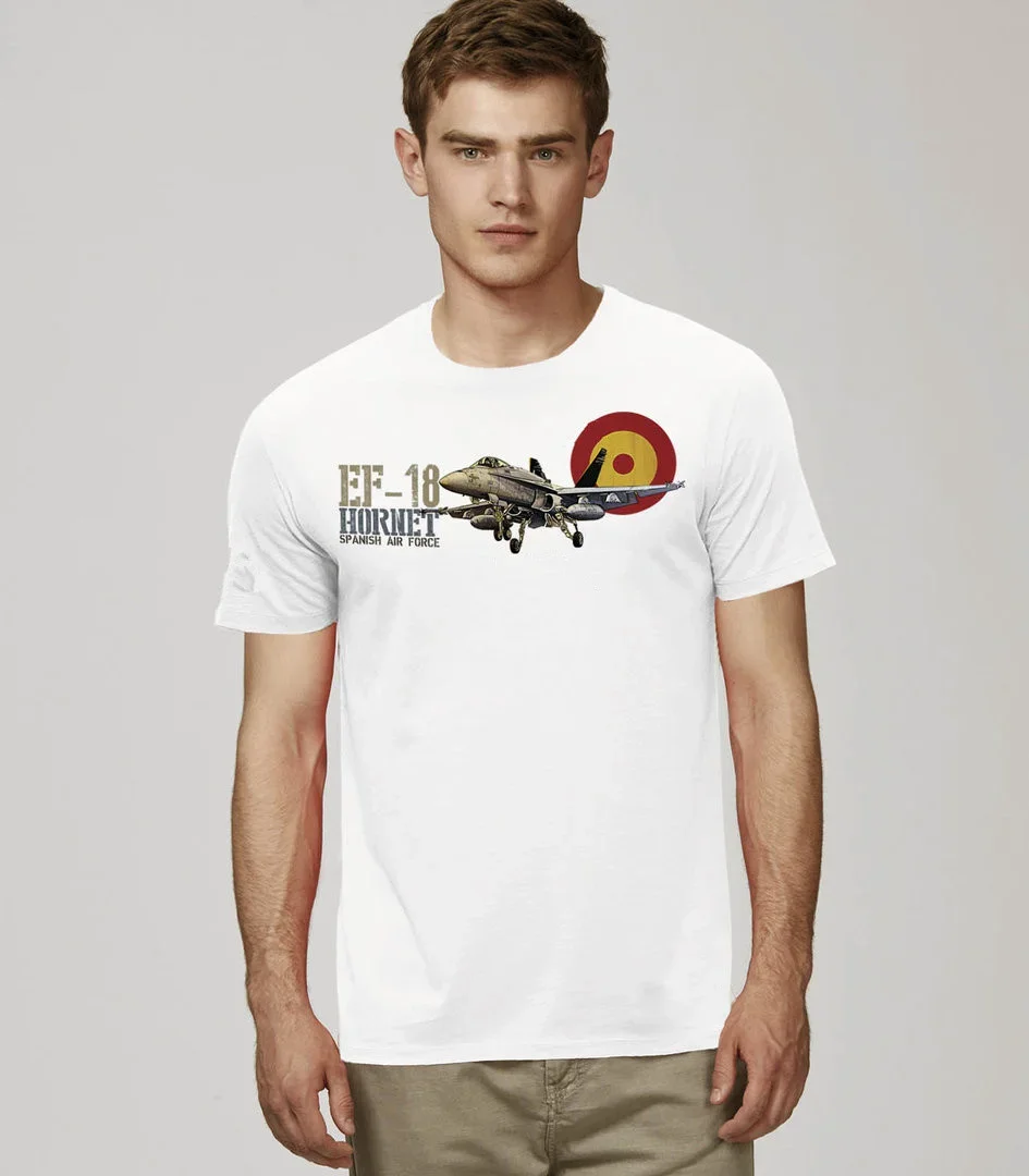 Spanish Air Force EF-2000 EF-18 Eurofighter Man T-Shirt Short Sleeve Casual Cotton O-Neck Summer T Shirt men clothes