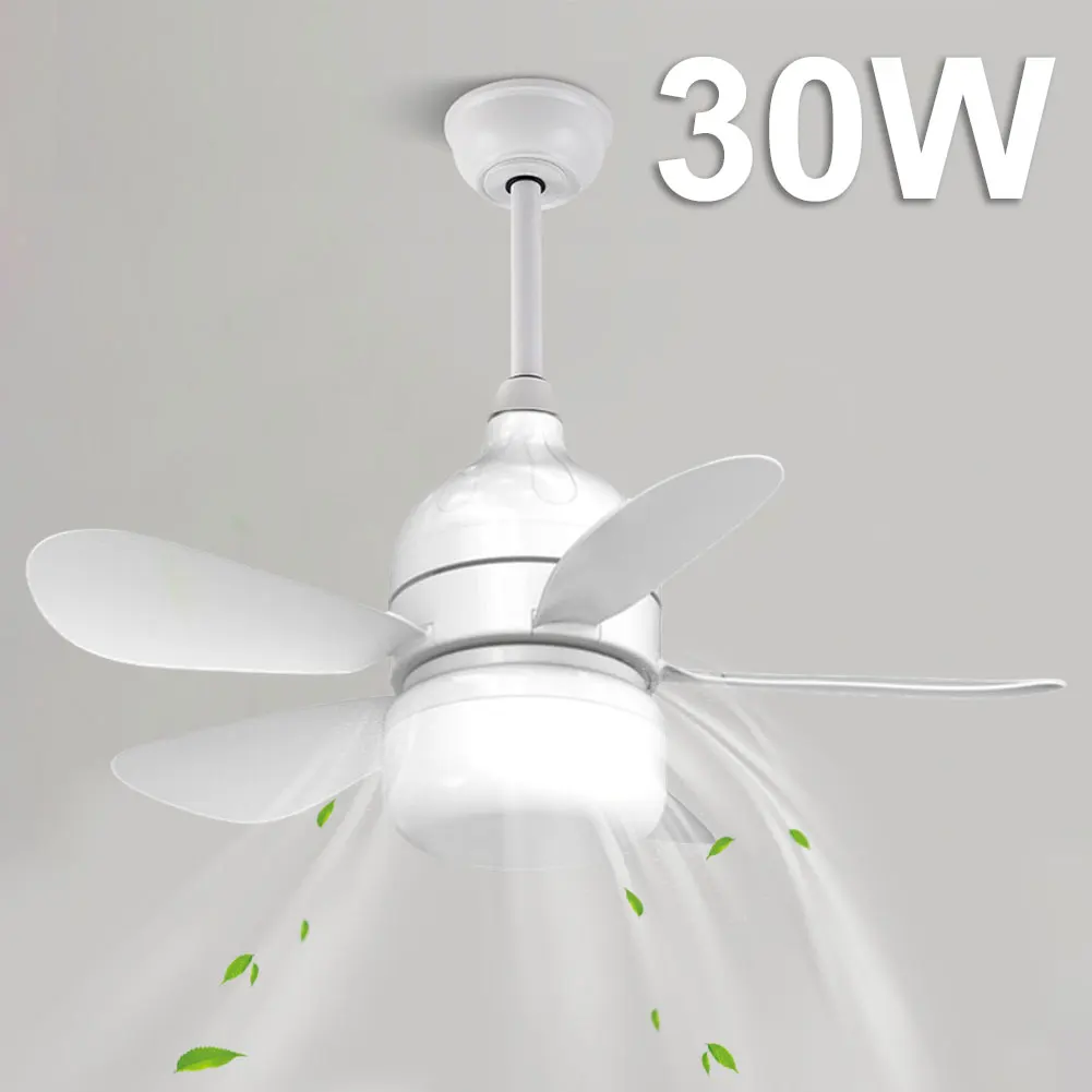 Socket Fan Light with Remote 45CM 17.7in Ceiling Fan Lamp with 3-Speeds Cordless Fan Lamp for Kitchen Bedroom Living Room