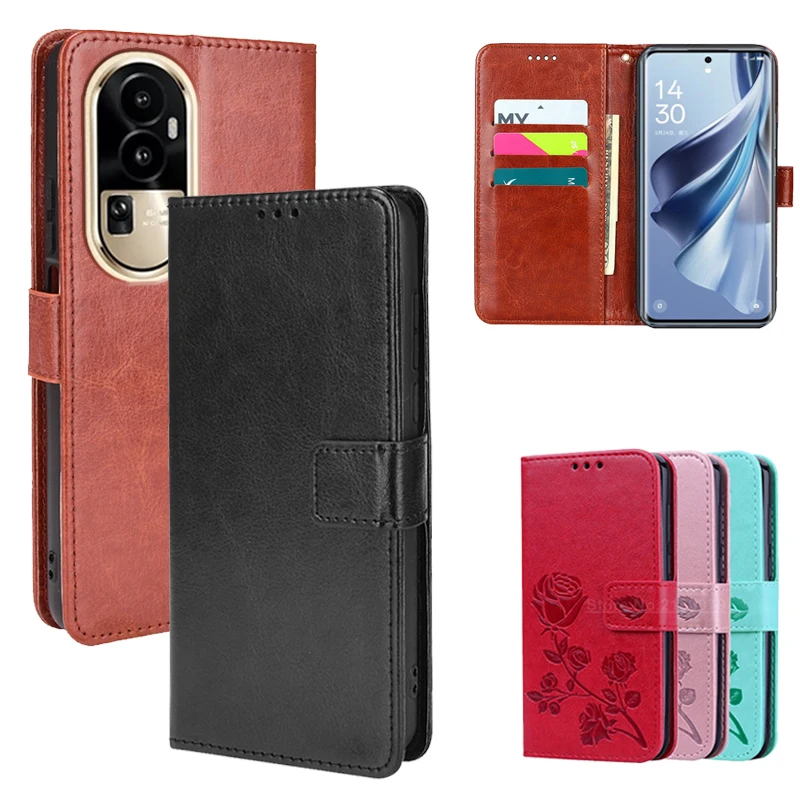 Leather Phone Cover For OPPO Reno10 Pro+ Case CPH2521 Wallet Cases For Carcasas OPPO Reno 10 Pro China PHW110 Mujer Funda Coque