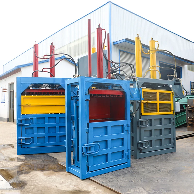 Waste Paper Hydraulic Baler Mineral Water Plastic Bottle Baler Waste Paper Box Small Vertical Hydraulic Baler