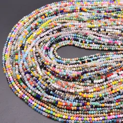 2mm Mixed-Color Crystal Rondelle Faceted Glass Beads Seed Loose Spacer Beads For Jewelry Making DIY Crystal Necklace
