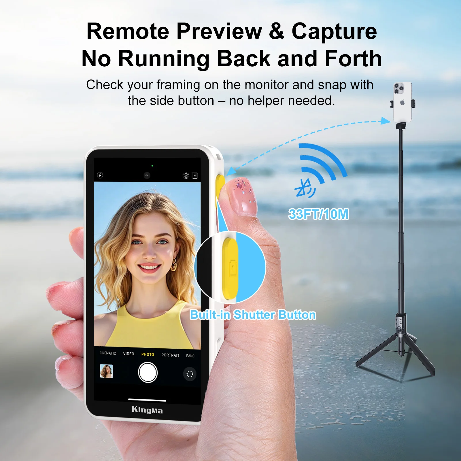 PH02 ULTRA Telefon Vlog Selfie Monitor 4-Zoll-Touchscreen-Videoübertragung Rückfahrkamera-Monitor für TikTok, für iPhone