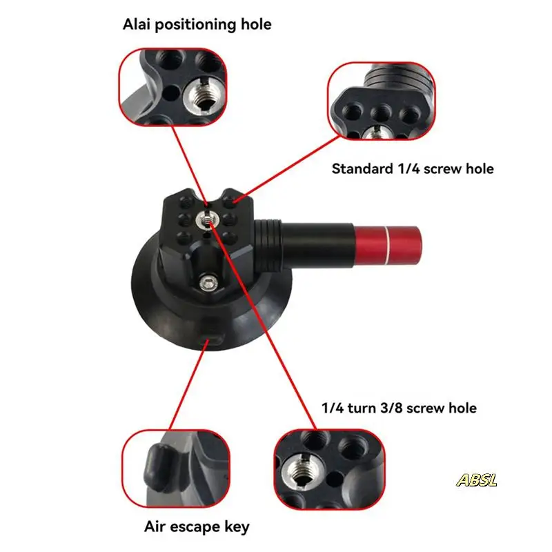 

5Pcs 3 Inch Car Photography Suction Cup First-Person Perspective Car Mount Suitable For Gopro Accessories Black