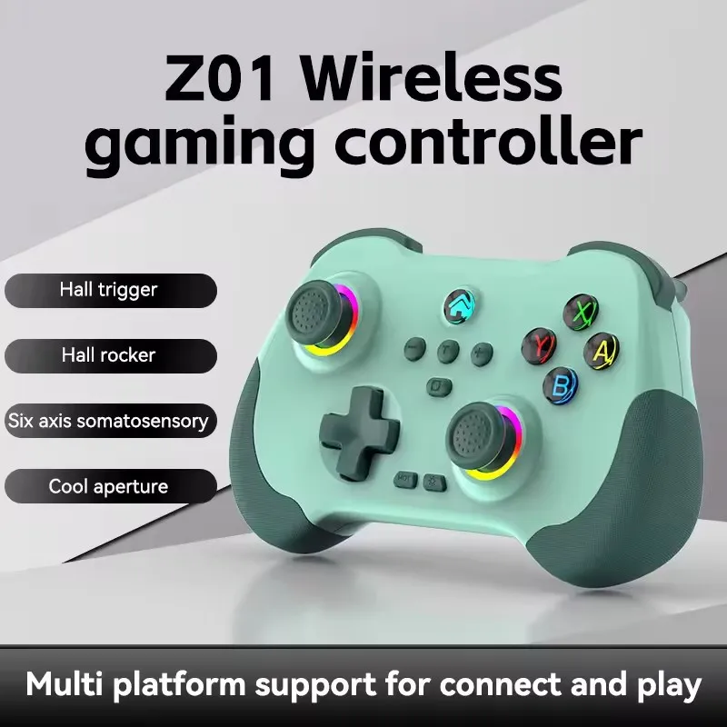 Z01 Wireless Gamepad For Nintendo Switch Gaming Controller With  Wake Up/6-axis Gyro Joystick/Hall Effect Joypad For Steam Phone