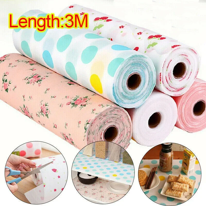 Reusable Drawer Mat Contact Paper Cabinet Liner Moisture-proof Waterproof Dust Proof Non-Slip Kitchen Table Shelf Liner Pad