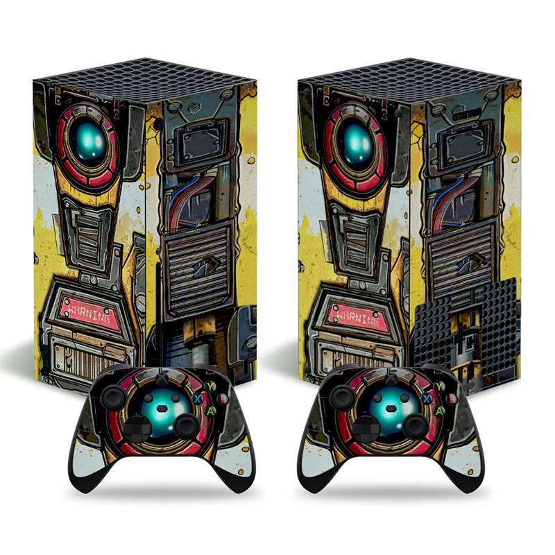 Penutup stiker kulit Game tengkorak, stiker Decal untuk Xbox seri X konsol dan 2 pengontrol Xbox seri X Skin stiker vinil