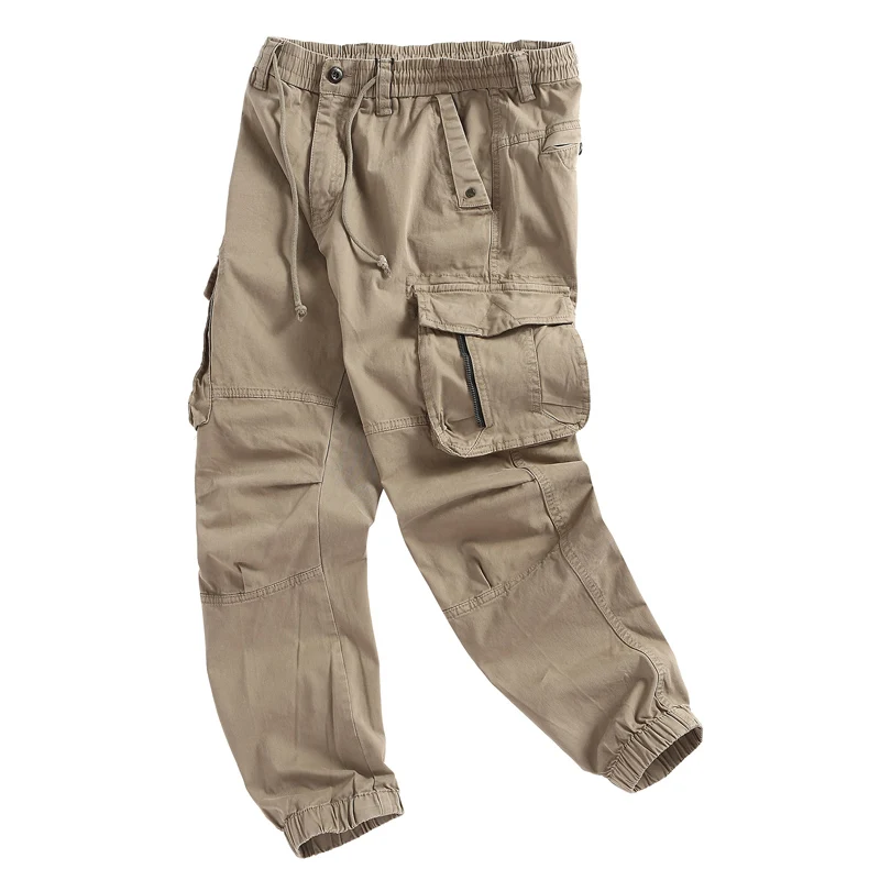 

2026 Fashion Spring Mens Tactical Cargo Pants Men Joggers Army Military Casual Cotton Pants Hip Hop Ribbon Male Army Trousers