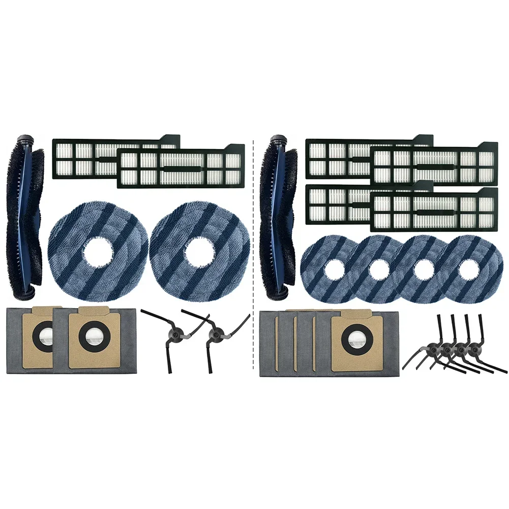 Kit de sac à poussière pour aspirateur Omni, brosses latérales principales, filtre de vadrouille, élimine les débris de poussière, fournitures d'esprit ères, X10 Pro, D343