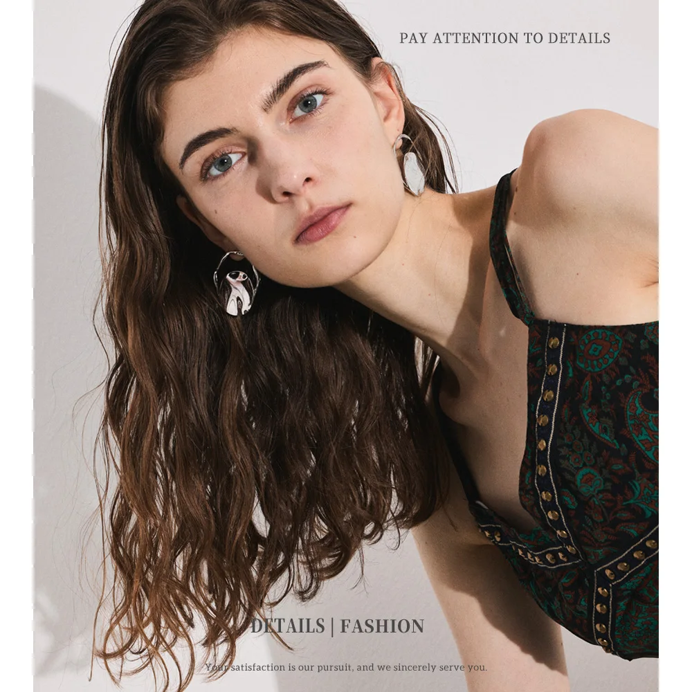 أقراط NiNice قلادة دائرية من الفولاذ المقاوم للصدأ مع تصميم عصري مبالغ فيه ومناسبة لهدايا الحفلات الجديدة #6