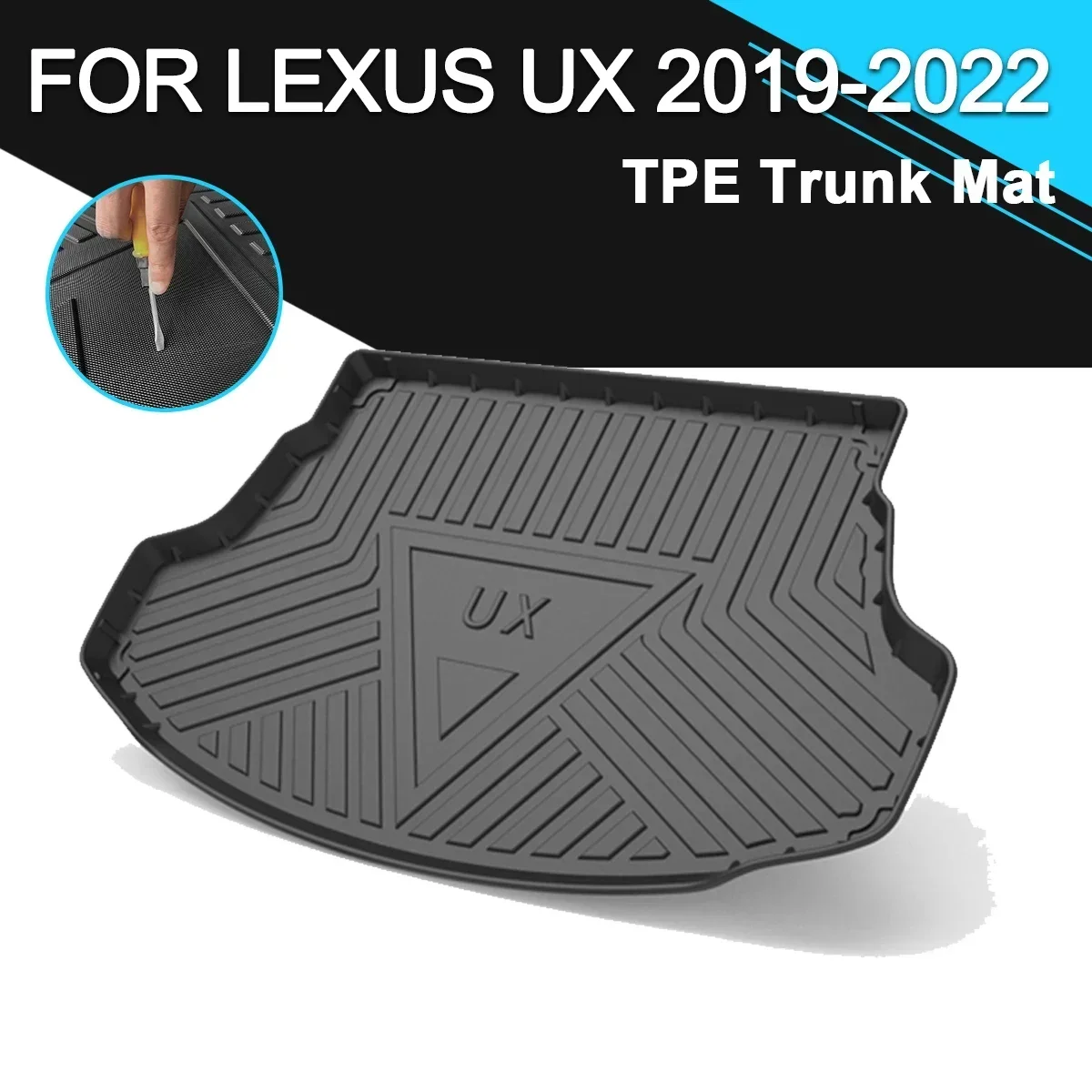 

Car Rear Trunk Cover Mat Rubber TPE Waterproof Non-Slip Cargo Liner Accessories For LEXUS UX 2019-2022