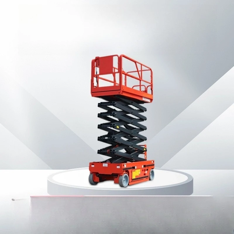 Self-propelled scissor hydraulic lift platform 12 meters electric climbing maintenance truck, self-propelled scissor lift