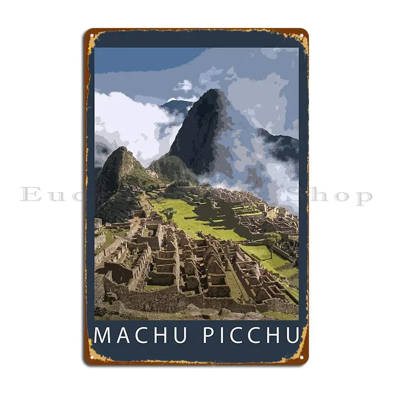 Machu Picchu Machu Picchu Inca Trail Vintage Retro Art Metal Plaque Painting Decoration Garage Print Sign Tin Sign Poster