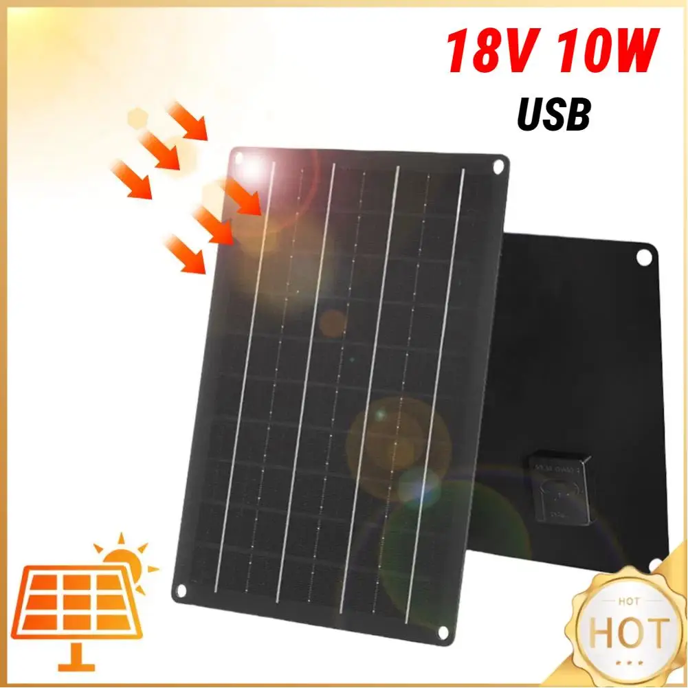 

USB Solar Panel Charger 18V 10W Mini Solar Panel Lightweight Portable Solar Panel Kit Waterproof Solar Panel for Phones Power Ba
