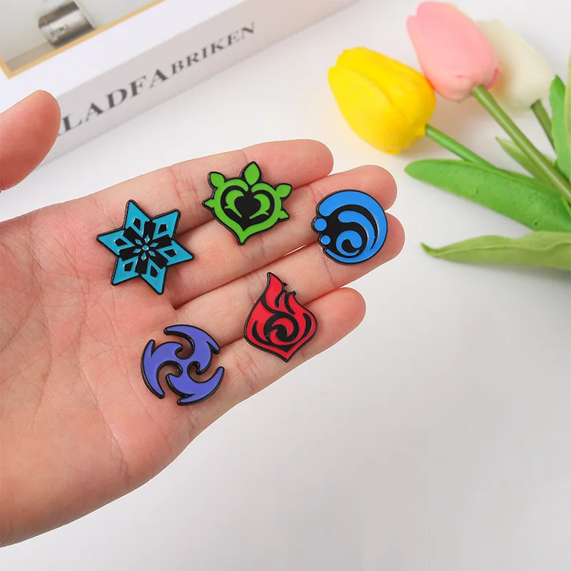 Impact Spell Weapon Enamel Pins Custom Wholesale Liyue Mondstadt Brooches Lapel Badges Game Anime Jewelry Gifts for Fans Friends