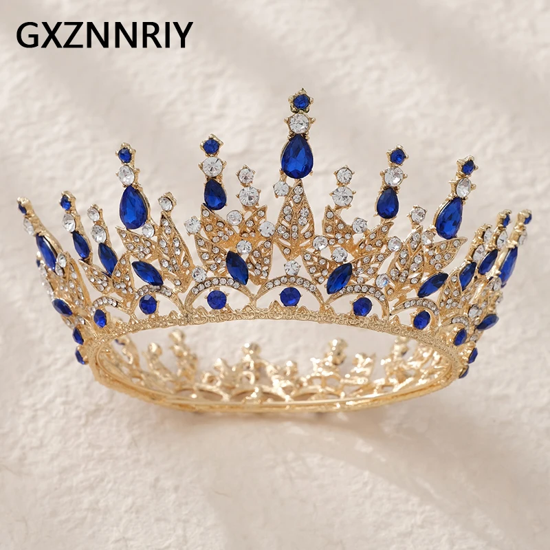 

Bridal Wedding Crown Crystal Round Tiaras and Crowns for Women Accessories Hair Jewelry Party Bride Headpiece Bridesmaid Gift