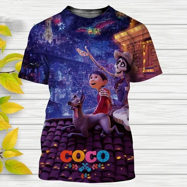 Coco Miguel Men's T-shirt 3D Printing Men's T-shirt Disney Short Sleeve Summer New Men's Wear Fashion Oversized Men's Clothing