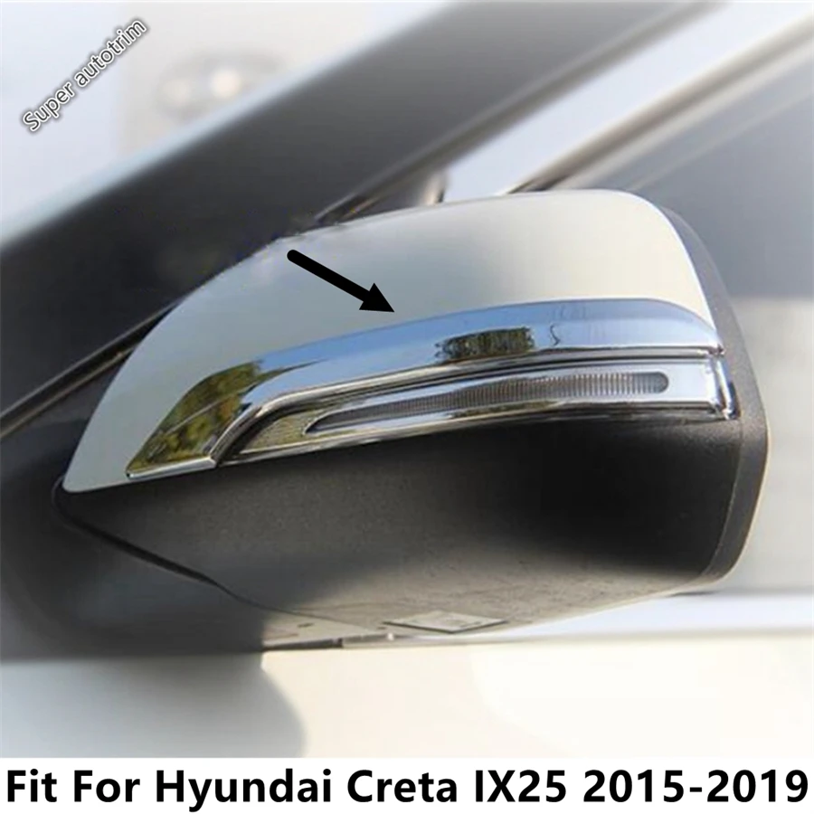 

Car Outside Door Rearview Mirror Strip Cover Trim Fit For Hyundai Creta IX25 2015 2016 2017 2018 2019 ABS Accessories Exterior