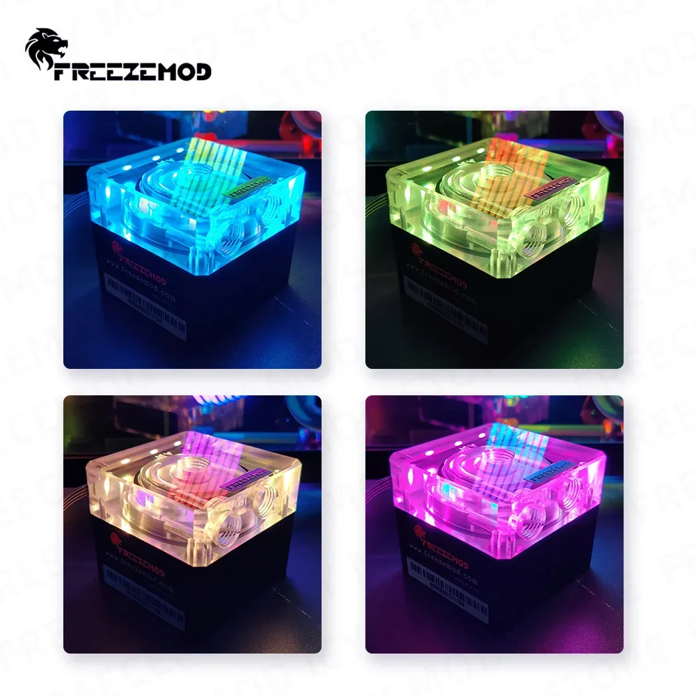 FREEZEMOD pompa RGB 800L/H PWM controllo della velocità POM armor gamma 4M MOD pompa di raffreddamento dell\'acqua testa di illuminazione 4M AURA