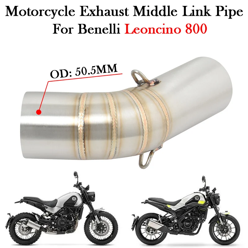 

For Benelli Leoncino 800 Leoncino800 Motorcycle 51MM Exhaust Modify Escape Moto System Stainless Steel Bike Mid Middle Link Pipe