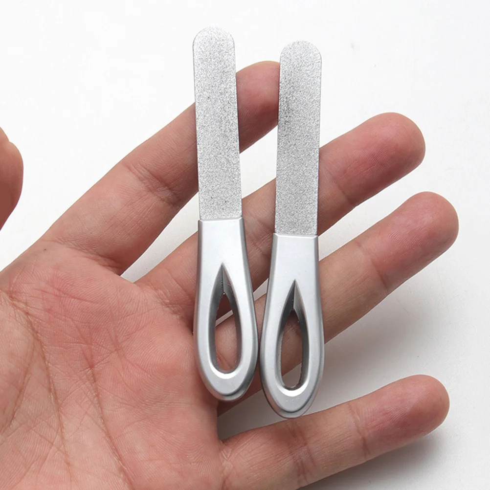

3pcs Dual sided Stainless Steel Nail Files Practical Shaping Tools H held Pedicure Manicure Accessories Nail Polishing S