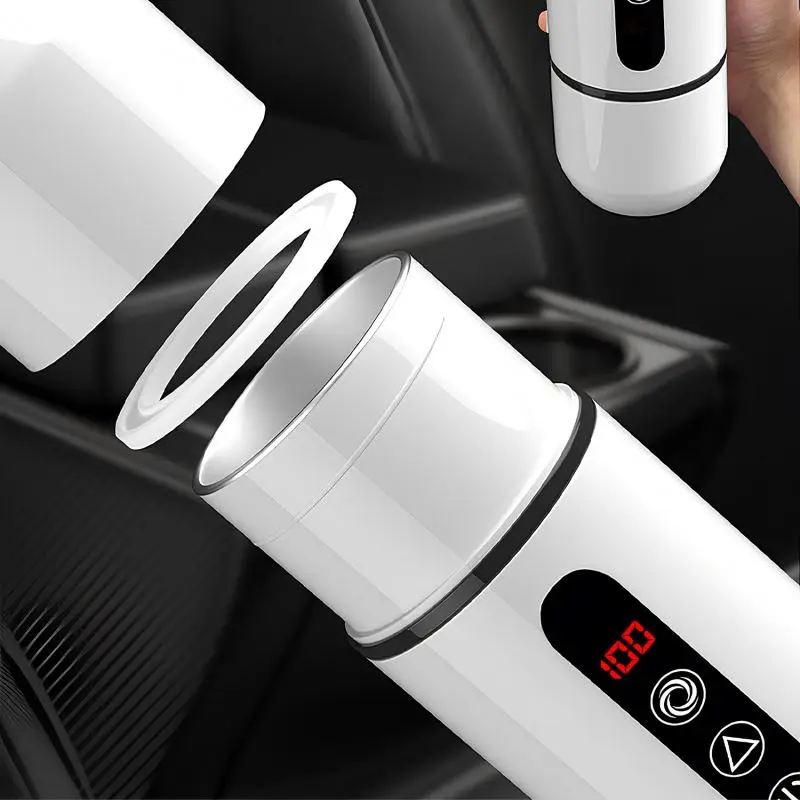 Heating Temperature Control Smart Shaker Bottle Mug, Self Heating Coffee Mug, Heated Coffee Cup with Lid