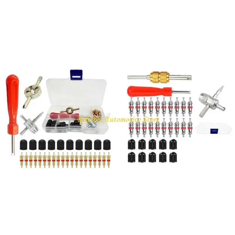 M68B 33PCS VALVES CORES بدائل الأداة طلاء مقاوم للتآكل لإطارات المركبات