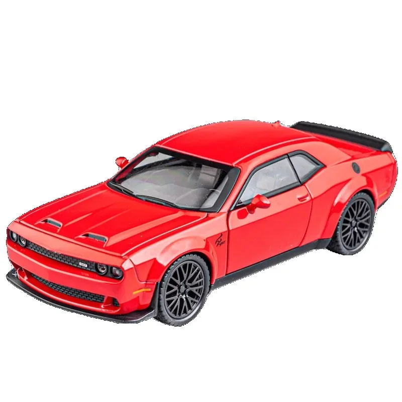 1: 32 Dodge Challenger SRT Hell Cat Sports Car Alloy Model Car Decoration American Muscle Car Toy Car, Gift for Children.