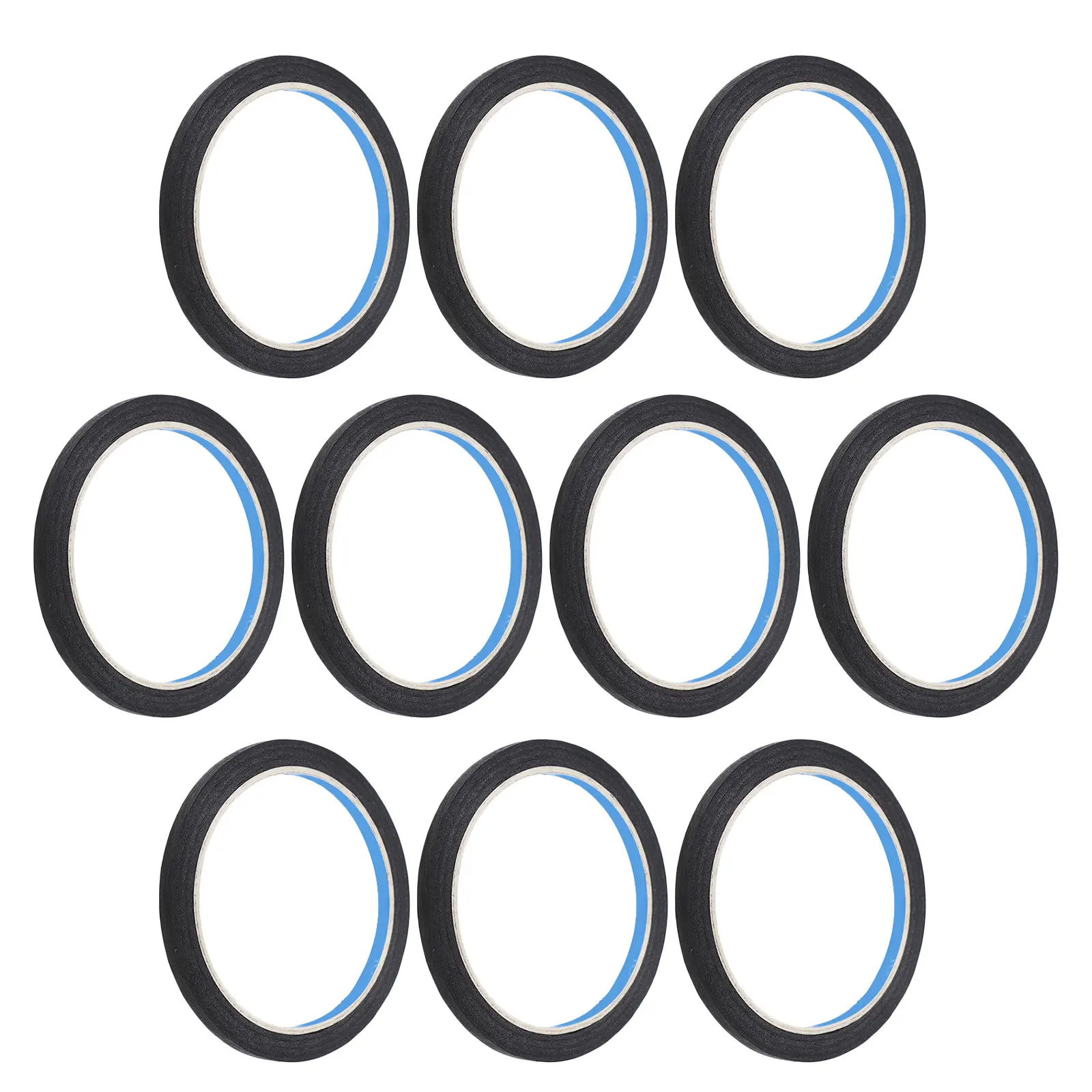 10 Rolls Black Masking Tape High Temperature Resistant Strong Adhesive for Automotive Paint Masking Paper DIY Paint Tapes Crafts