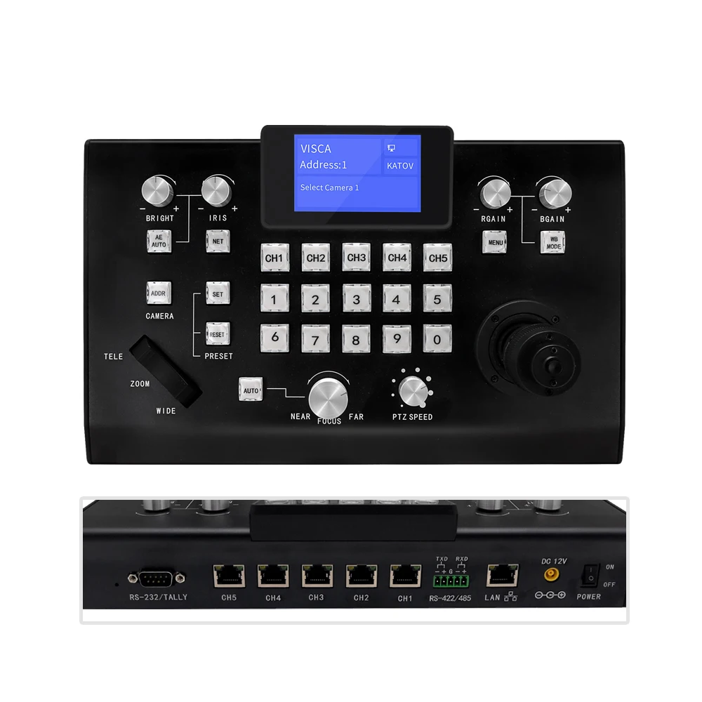 

Контроллер PTZ-камеры с автофокусом, 5 каналов, джойстик, клавиатура IP JT510C для PTZ-камер и систем видеоконференцсвязи SDI