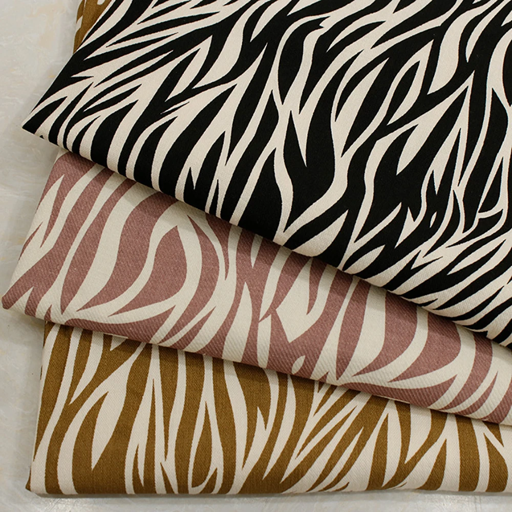 

Zebra Print Camouflage Printed Fabric 100%Cotton For DIY Clothing, Yoys, Pillow Upholstery Fabric