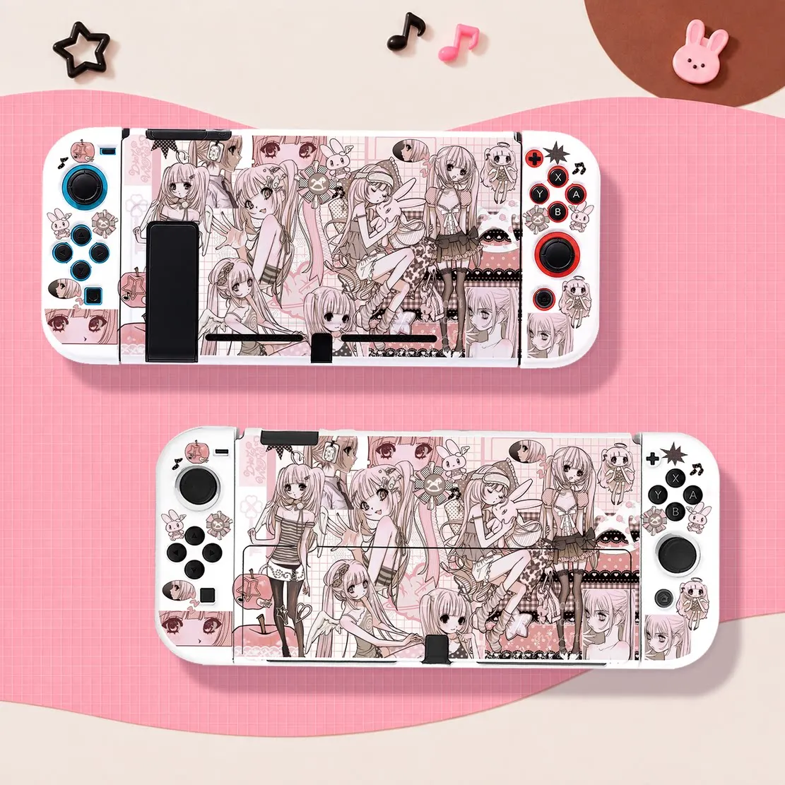 Anime Switch Case Full-Coverage Shock-Resistant Joy-Con Cases Removable Console cover Compatible with Nintendo Switch 2 OLED NS