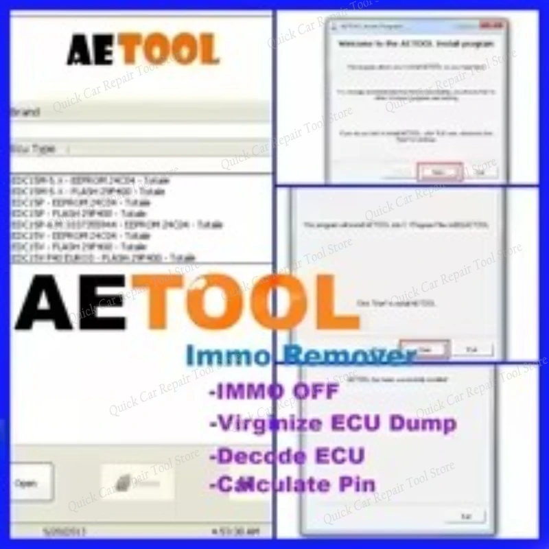ImmoKiller V1.10 IMMO Off ECU Programmer Tool for Car Repairing Immobilizer IMMO SERVICE TOOL V1.2 AETOOL IMMO REMOVER 1.3