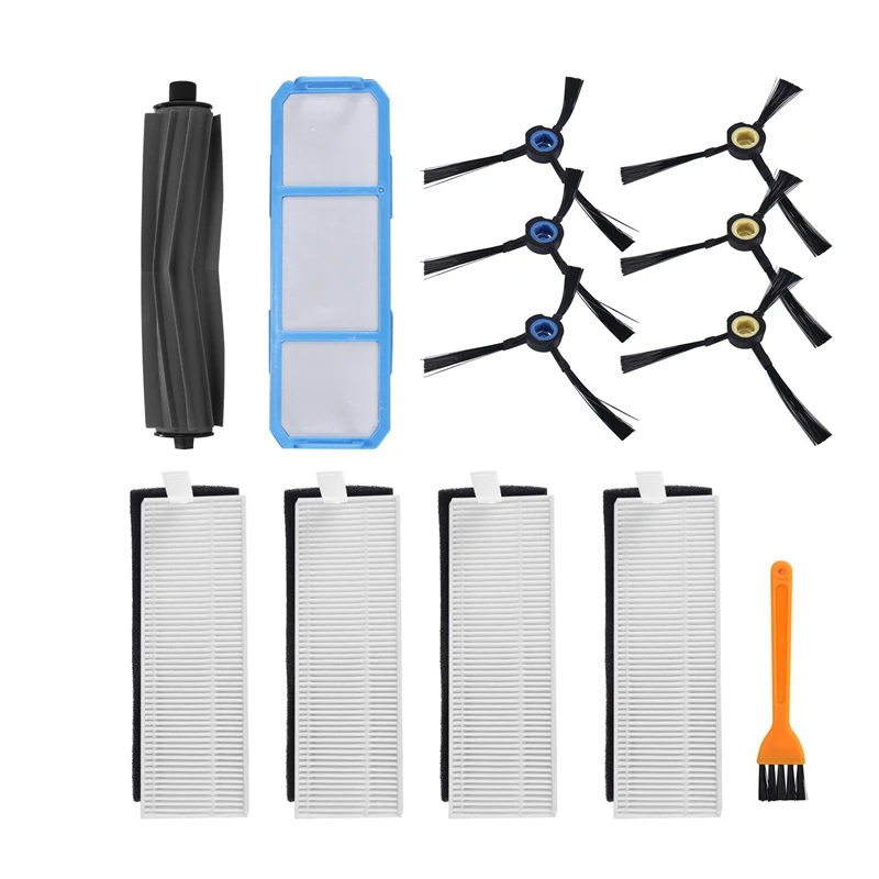 2X ل Silvercrest SSR1 SSRA1 Ilife A9S A9 A7 جهاز آلي لتنظيف الأتربة فرشاة رئيسية فرشاة جانبية استبدال أجزاء فلتر HEPA