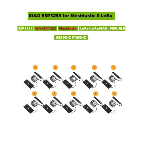 ESP32 S3 LoRa Meshtastic LoRa Module SX1262 868MHz 915MHz Antenna XIAO ESP32S3 for Meshtastic LoRa Starter Kit, LoRaWAN, WiFi, B - Image 10