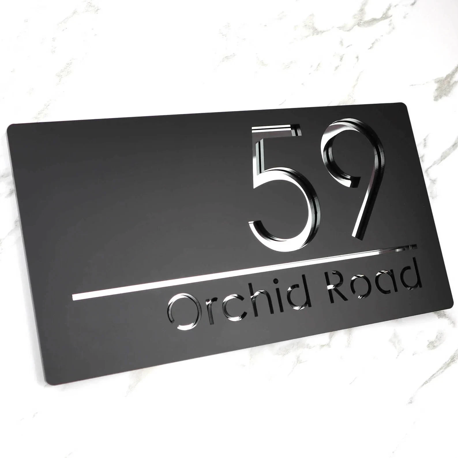 

Personalized Custom House Number House Signs Door House Address Numbers Modern House Sign Rectangle 3D Number Plaques