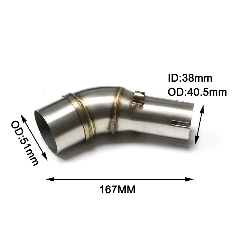 ل R3 ماسورة العادم دراجة نارية العادم الخمار الهروب ربط الأنابيب الأوسط الأنابيب لياماها R25 R3 MT03 MT25 2015-2020 R-25 R-3 #2