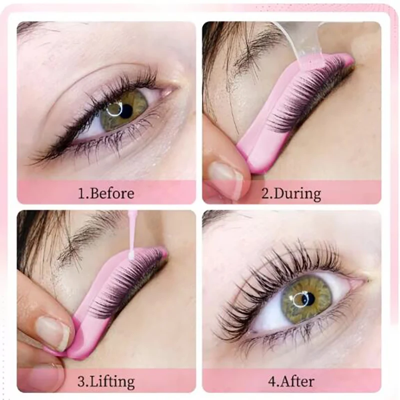 Eyelash Perming Pads Silicone Eyelashes Perm Curler Reusable Lash Lift Shield Pads lash Lifting rods and glue gel