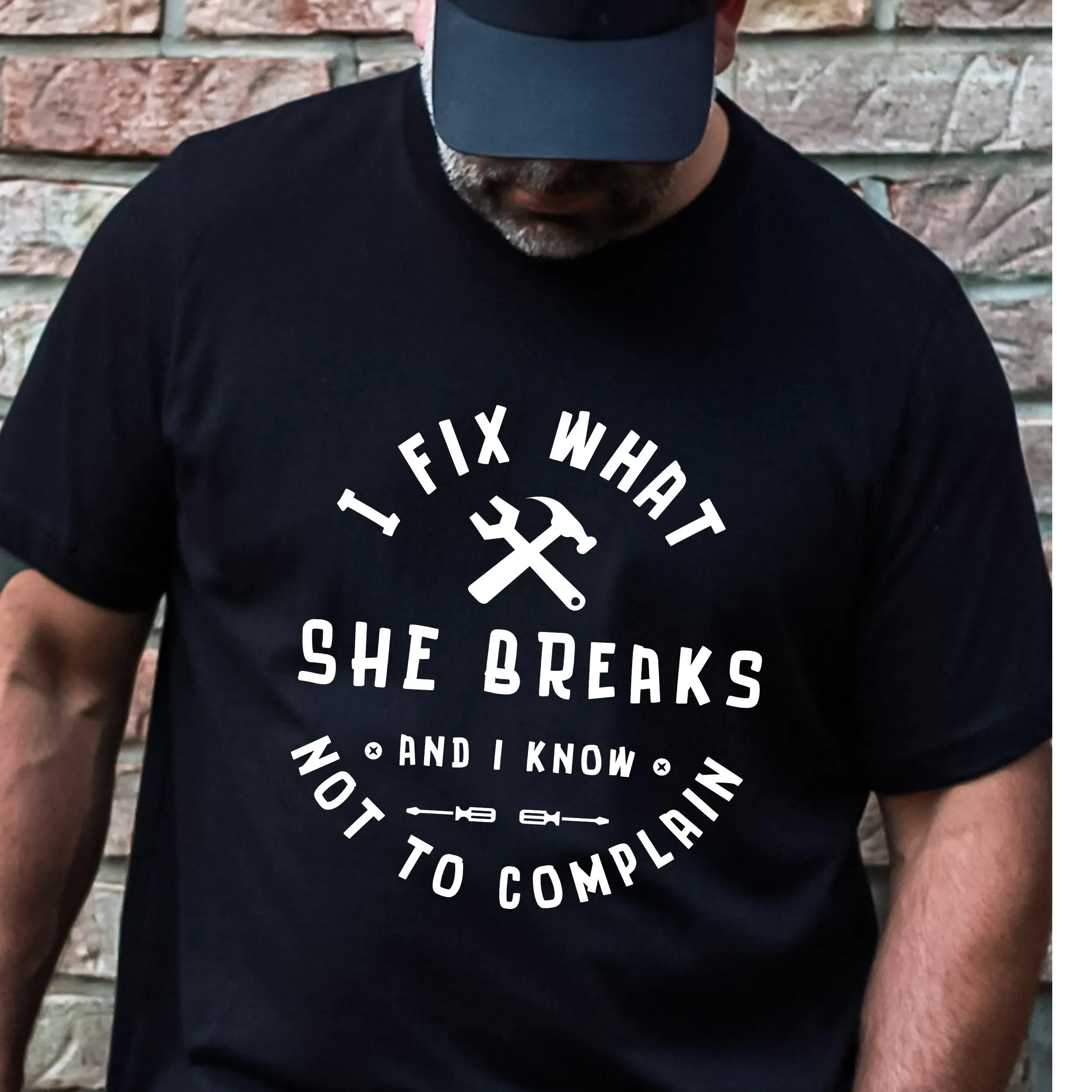 Mens Funny I Fix Stuff T-shirt, Husband Shirt, Birthday Gift for Men, Hubby, Proud Husband,