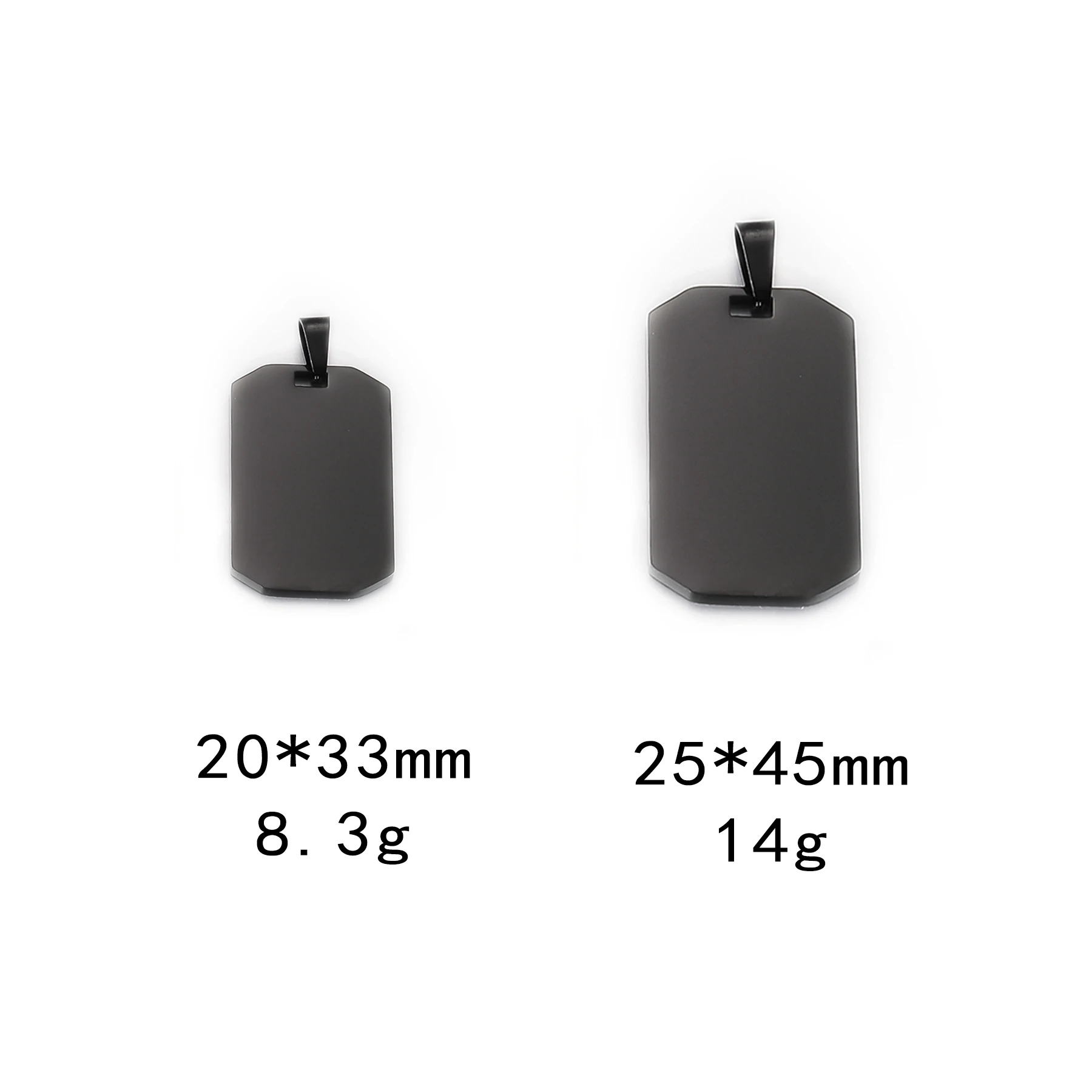 5 pcs/lot Unisex Stainless Steel 2 Size Rectangle Stamping Blank ID Dog Tags Pendant Necklace Jewelry Makings 4 Colors