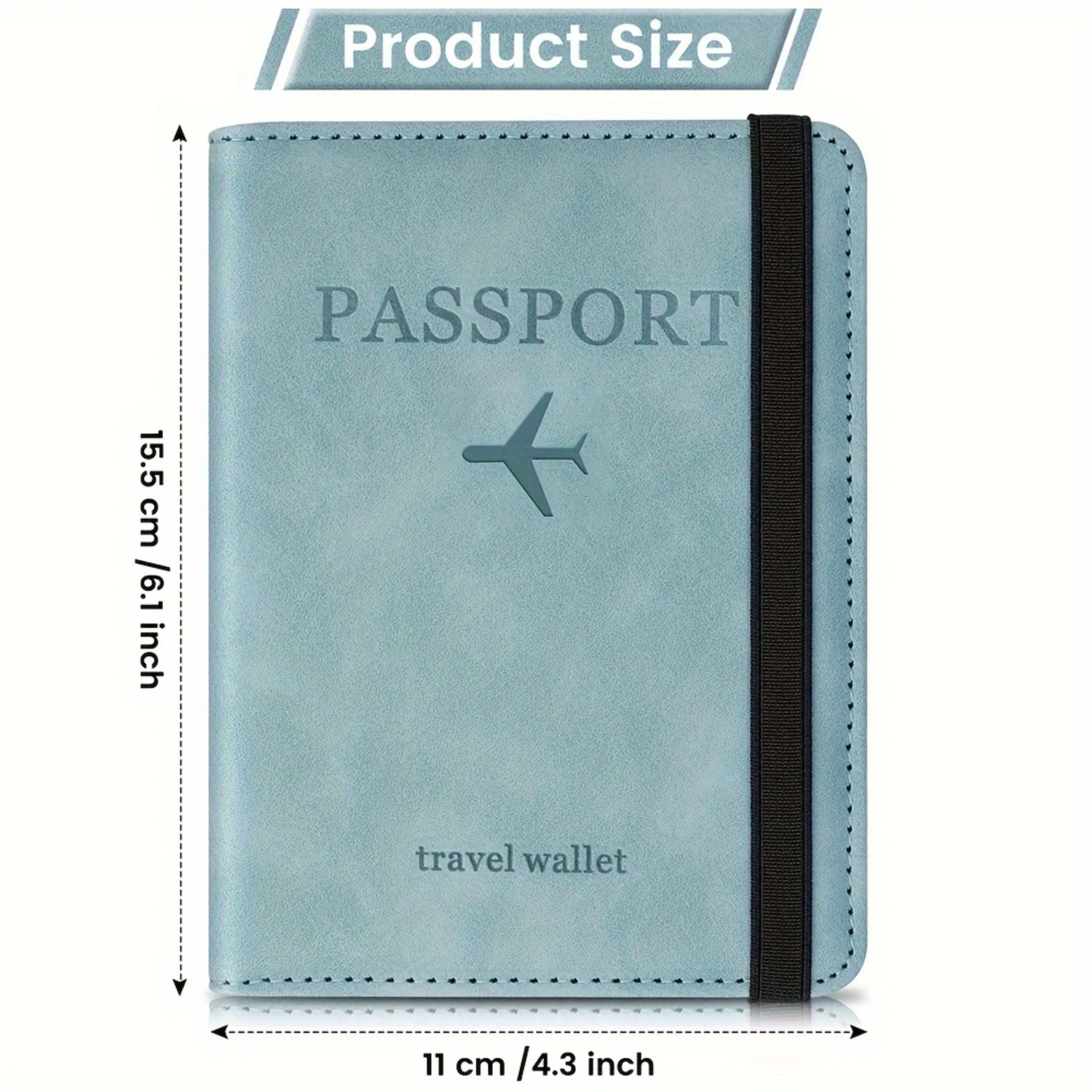 1pc Travel Passport Holder Wallet Case Cover for Safe and Stylish Storage