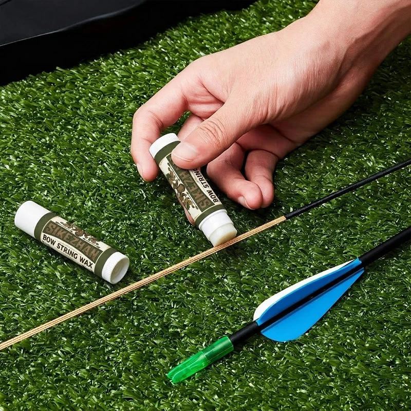 Professional Archery Bow String Wax for Compound Recurve Bow Protective Lubricant Prevents Fraying Hunting Care SIKEZHAN