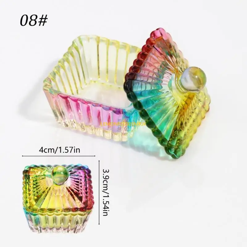 M4YA -Nägel Kunstglas Dappenschale Kristallglasspezier Nägel Kunst Dappenschale mit blödherzigen Nagelflüssigkeiten Kristall