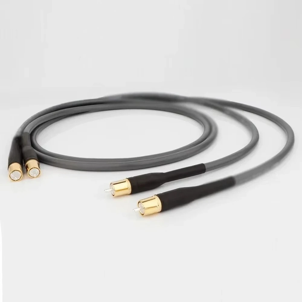 Paar 3-poliges XLR-Kabel XLR auf 2RCA Audiokabel OCC Kupfer Single Line Wire Audio RCA Interconnect Kabel HiFi Single Wire – Detail 3