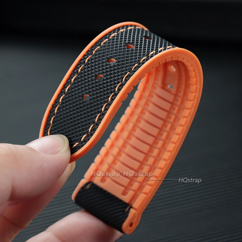 High Quality Nylon Rubber Bottom Watch Strap for Omega Watchband 18mm 20mm 21mm 22mm Waterproof Blue Orange Men Women Bracelet - view 4