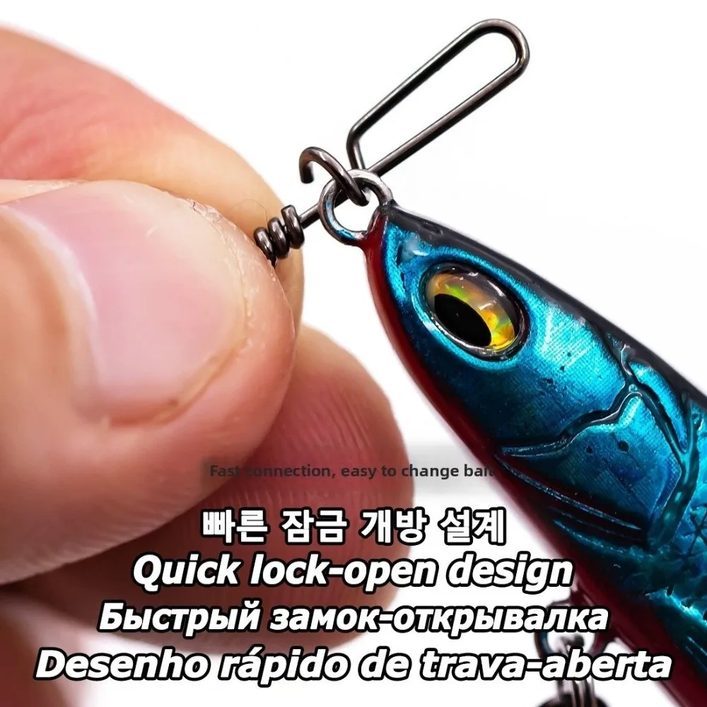 50pcs Pack Stainless Steel Coastlock Snap Durable Construction Quick Change Design Fishing Clip Snap Corrosion Resistant