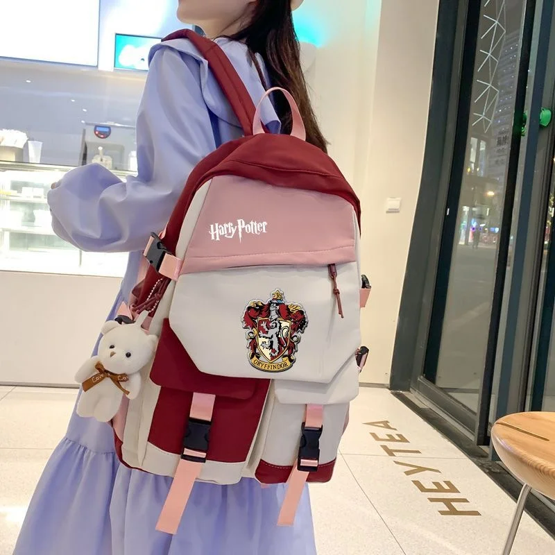 2024 Hot Sale Hogwarts Badge Backpacks Anime Hary Poter School Bags For Teenager Portable Laptop Bags Large Capacity Backpacks