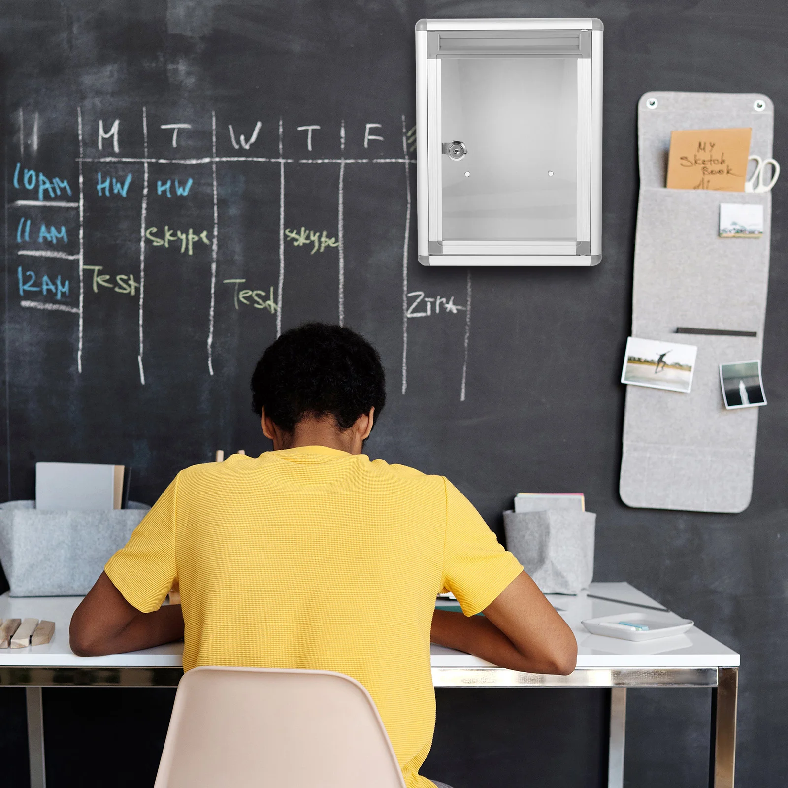 Mailbox Aluminum Alloy Large Wall Organizer Retro Decor Letter Storage Container Crate Suggestion Case